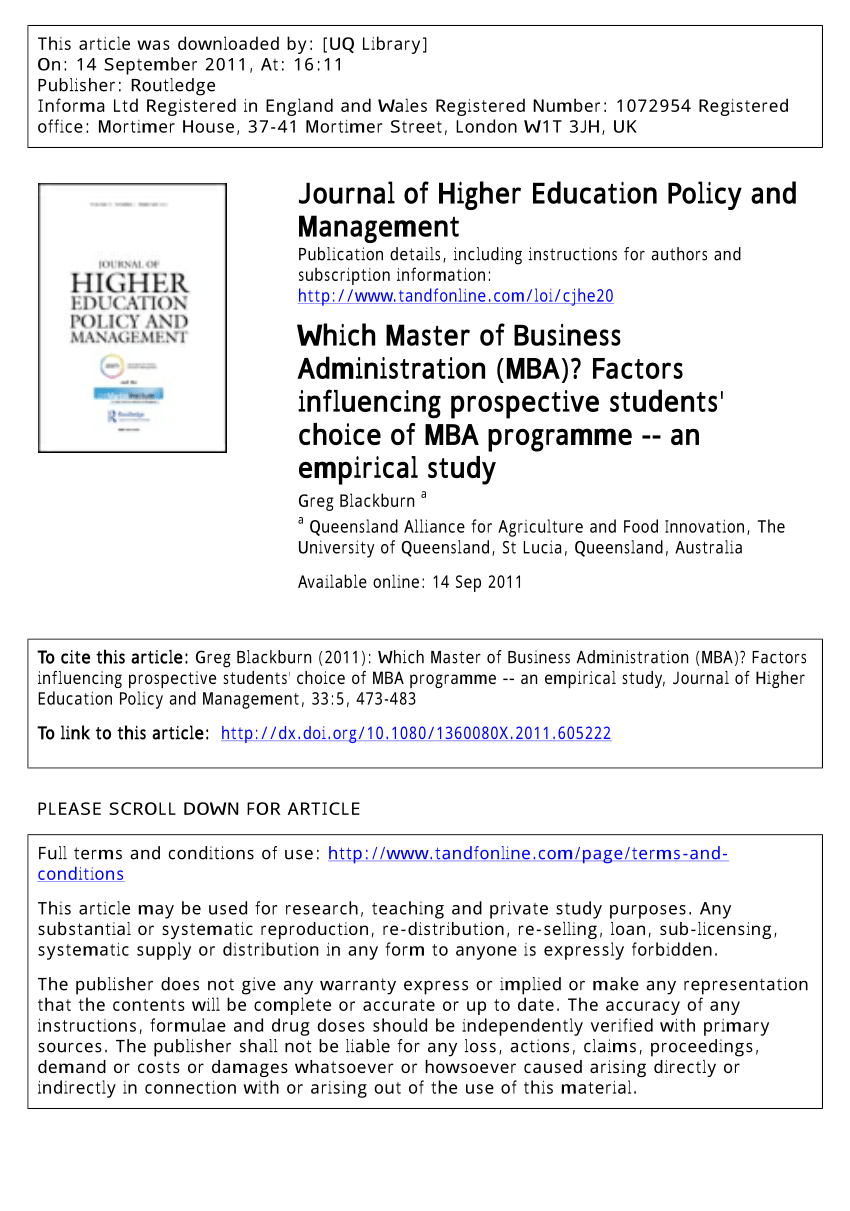 mba business administration pdf