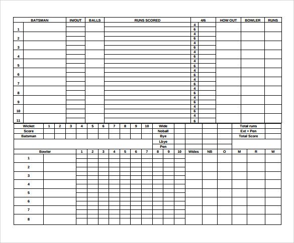 cricket dart score sheet pdf